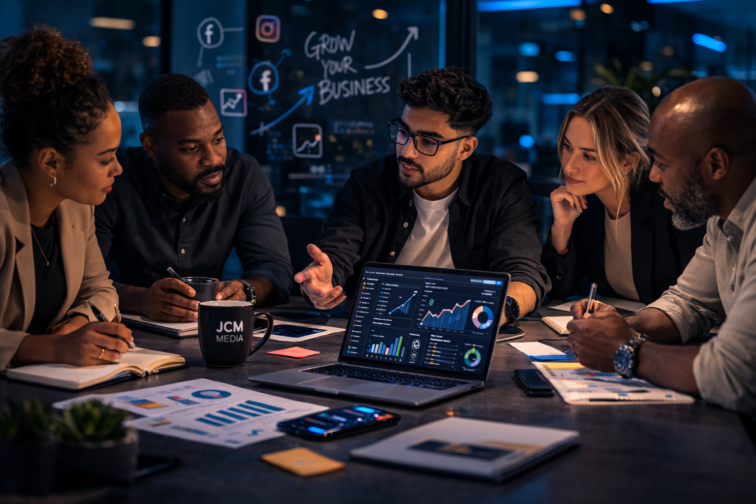 JCM Media working with business clients